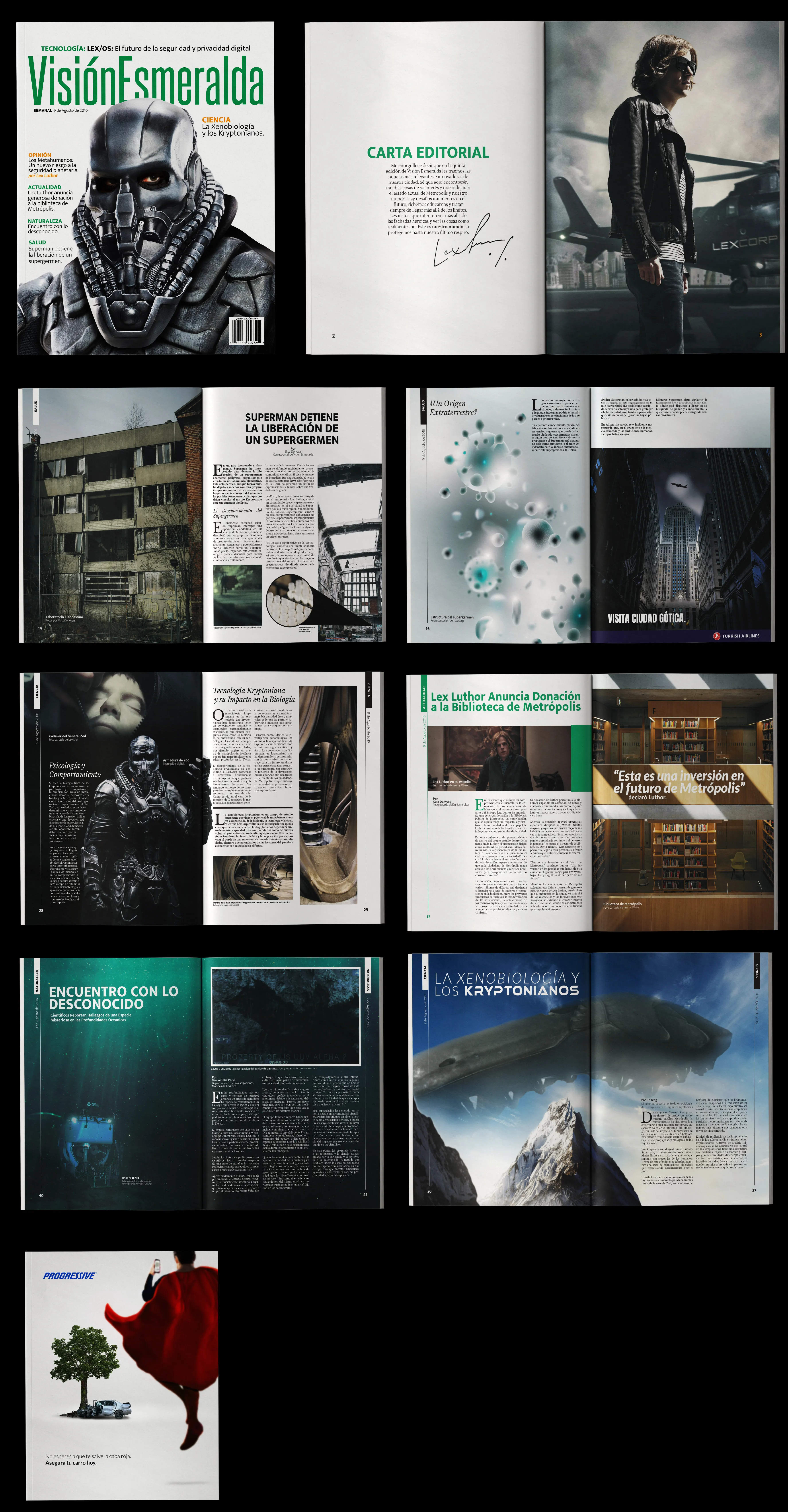 Visión Esmeralda - Revista ficticia de LexCorp — 1